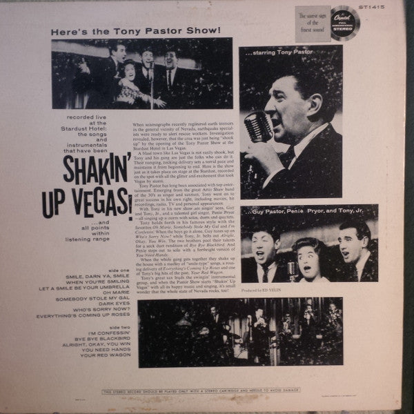 The Tony Pastor Show : Shakin' Up Vegas! (LP, Album)