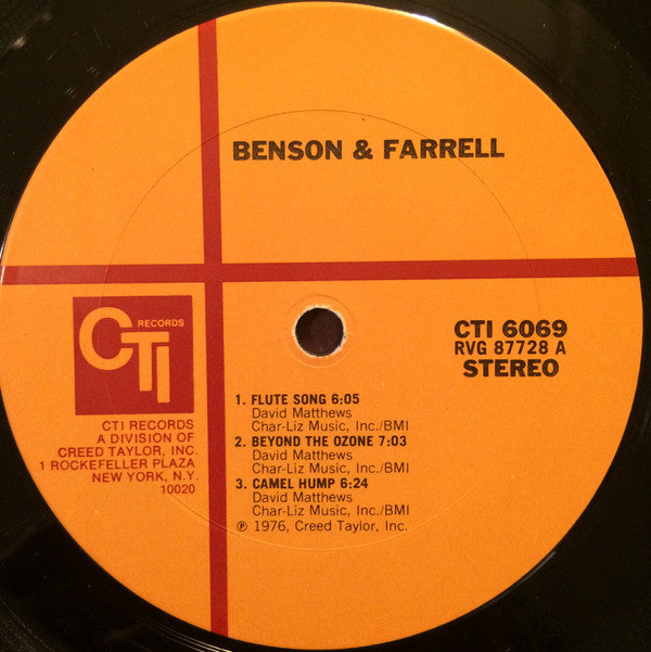 Benson* & Farrell* : Benson & Farrell (LP, Album, Gat)