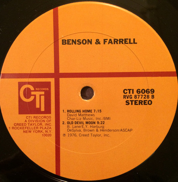 Benson* & Farrell* : Benson & Farrell (LP, Album, Gat)