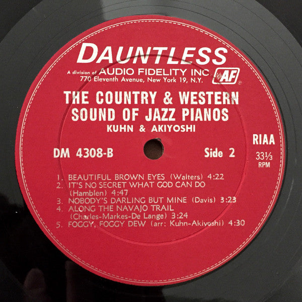 Steve Kuhn & Toshiko Akiyoshi : The Country & Western Sound Of Jazz Pianos (LP, Album, Mono)