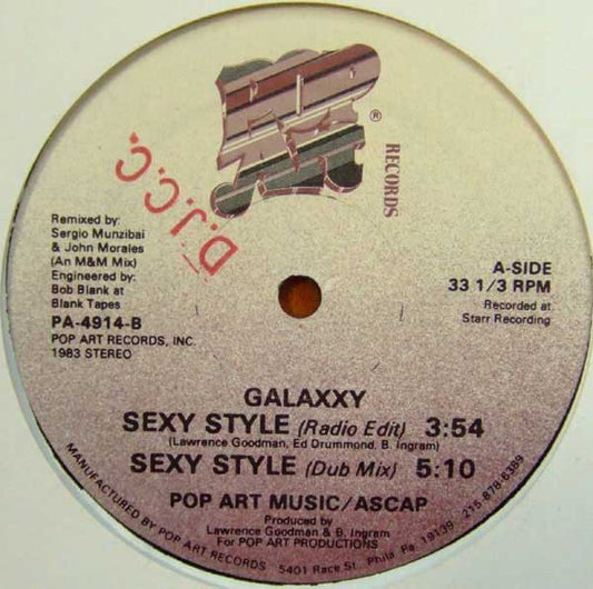 Galaxxy : Sexy Style (Club Mix) (12")