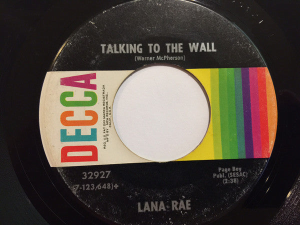 Lana Rae : You're My Shoulder To Lean On / Talking To The Wall (7", Single)