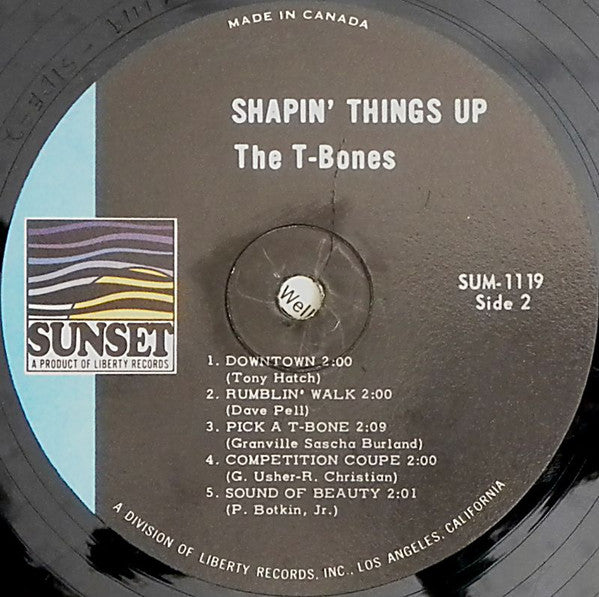 The T-Bones : Shapin' Things Up (LP, Album, Mono)