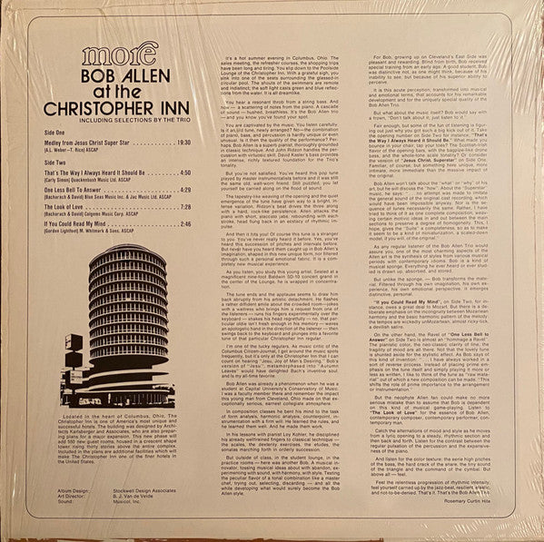 Robert Allen Prahin : More Bob Allen At The Christopher Inn (LP, Album)