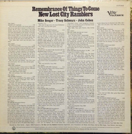 The New Lost City Ramblers : Remembrance Of Things To Come (LP, Album)