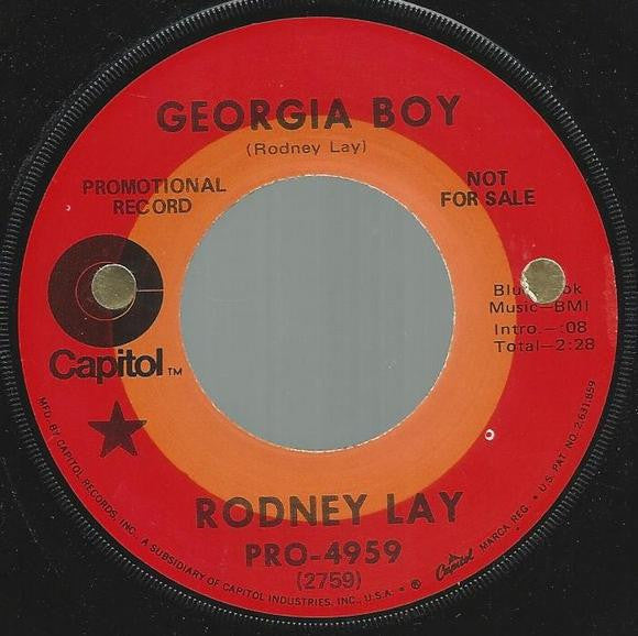 Rodney Lay : Georgia Boy (7", Promo)