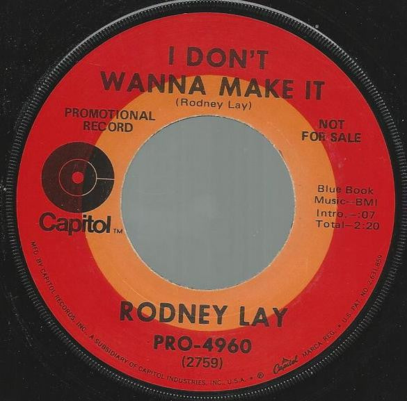 Rodney Lay : Georgia Boy (7", Promo)