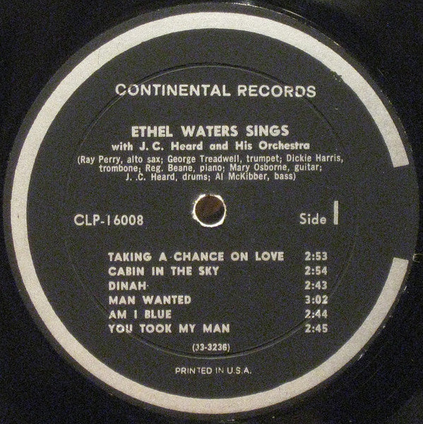 Ethel Waters : Ethel Waters Sings / Great Jazz Stars (LP, Comp, Mono)