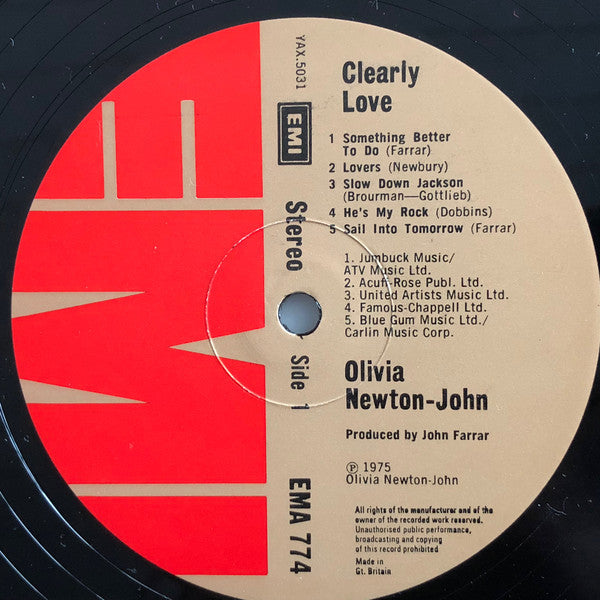 Olivia Newton-John : Clearly Love (VG+) – Square Cat Vinyl