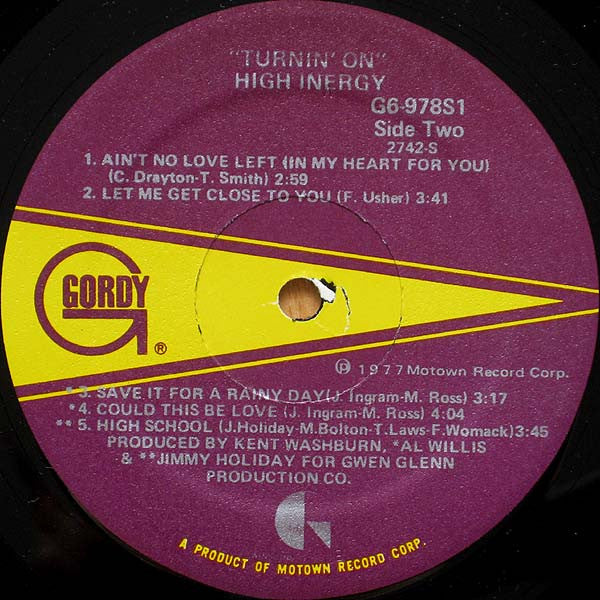 High Inergy : Turnin' On (LP, Album)