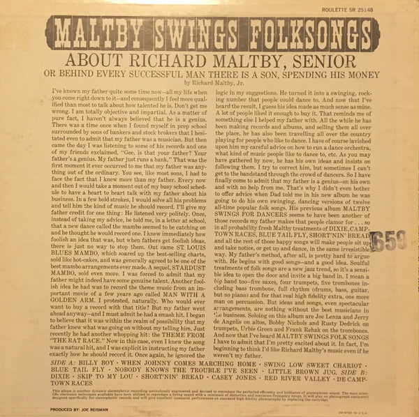 Richard Maltby & His Orchestra* : Maltby Swings Folksongs (LP)