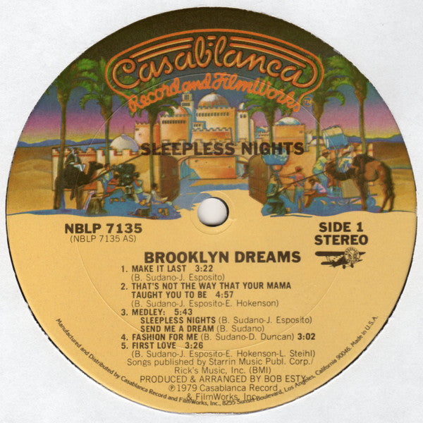 Brooklyn Dreams : Sleepless Nights (LP, Album)