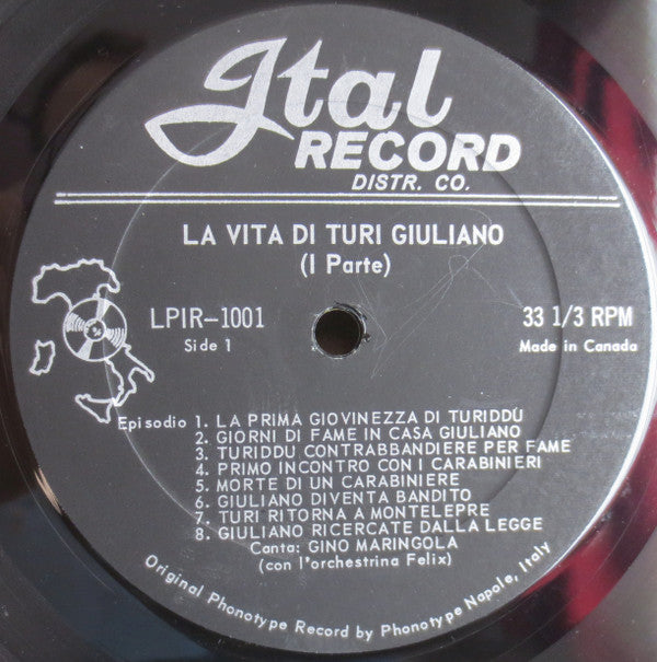 Gino Maringola : La Vita Di Turi Giuliano (LP, Album)