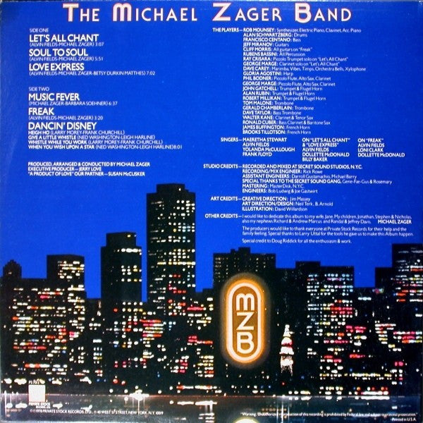 The Michael Zager Band : Let's All Chant (LP, Album, Mon)