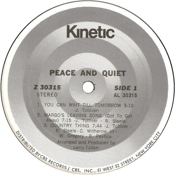 Peace & Quiet : Peace & Quiet (LP, Album)