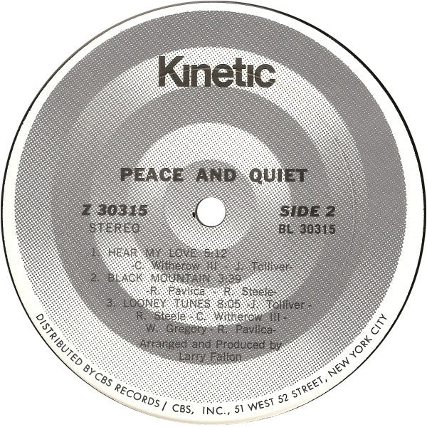 Peace & Quiet : Peace & Quiet (LP, Album)