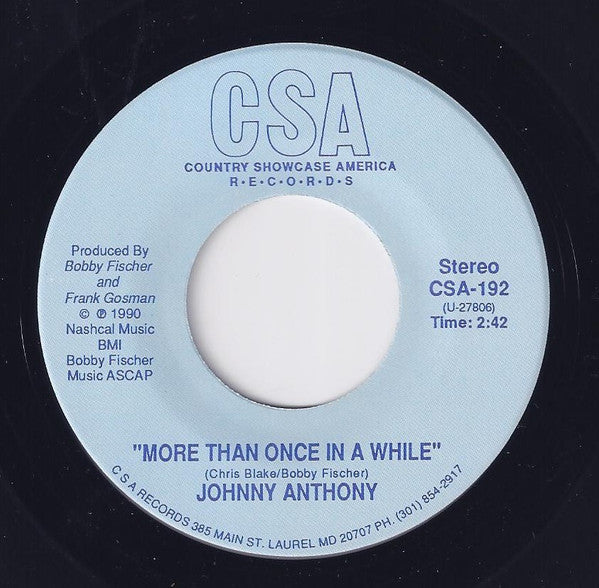 Johnny Anthony : More Than Once In A While (7")