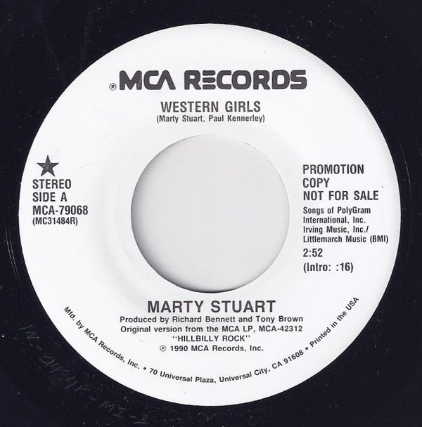 Marty Stuart : Western Girls (7", Promo)
