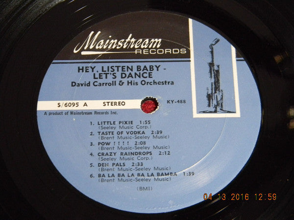 David Carroll & His Orchestra : Hey, Listen Baby-Let's Dance (LP, Album)