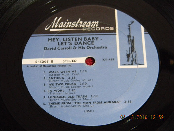 David Carroll & His Orchestra : Hey, Listen Baby-Let's Dance (LP, Album)