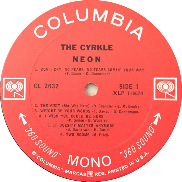 The Cyrkle : Neon (LP, Album, Mono)