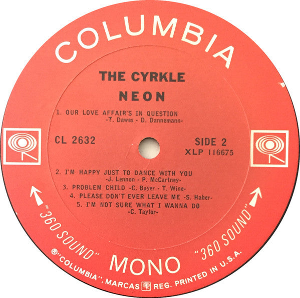 The Cyrkle : Neon (LP, Album, Mono)