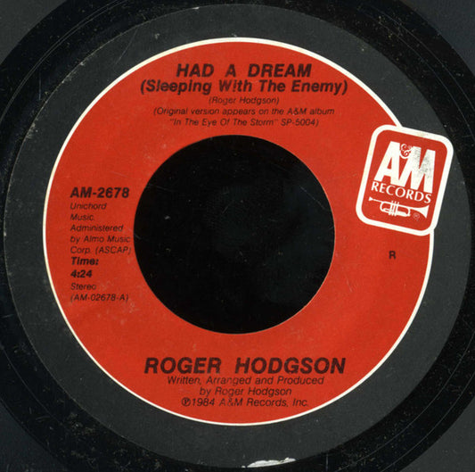 Roger Hodgson : Had A Dream (Sleeping With The Enemy) (7", Single, Styrene, Ind)