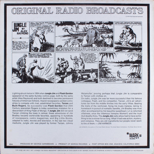 No Artist : Jungle Jim (Original Radio Broadcast) (LP)