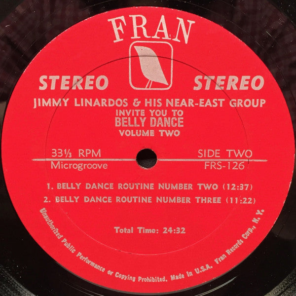 Jimmy Linardos And His Near-East Group : Belly Dance: Volume Two (LP, Album)