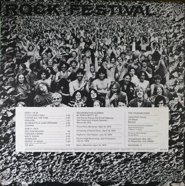 The Youngbloods : Rock Festival (LP, Album, San)