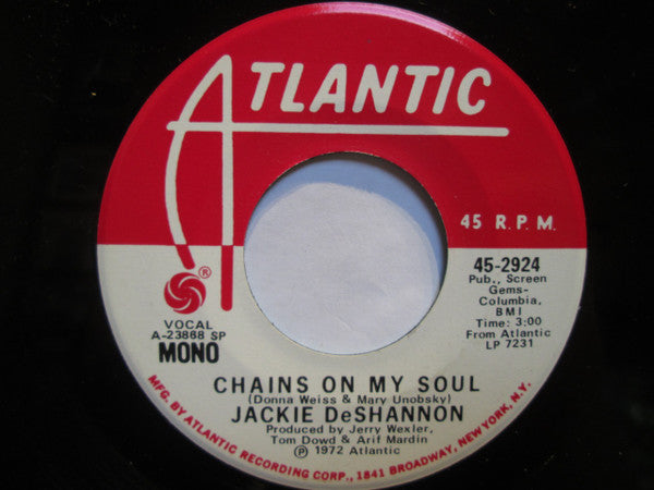 Jackie DeShannon : Chains On My Soul (7", Mono, Promo)