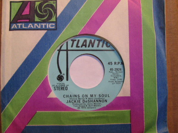 Jackie DeShannon : Chains On My Soul (7", Mono, Promo)