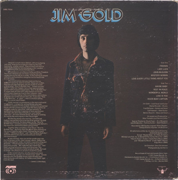 Gallery (2) Featuring Jim Gold : Gallery Featuring Jim Gold (LP, Album, Son)