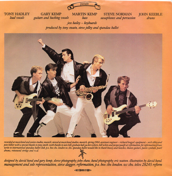Spandau Ballet : Parade (LP, Album, Club, CRC)