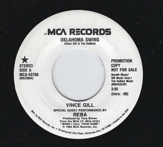 Vince Gill, Reba McEntire : Oklahoma Swing (7", Single, Promo)