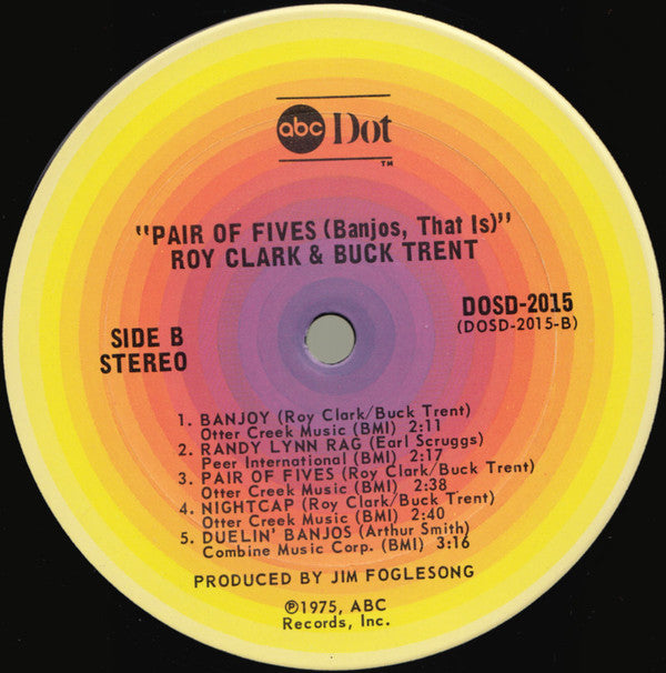 Roy Clark & Buck Trent : A Pair Of Fives (Banjos,That Is) (LP, Album, San)