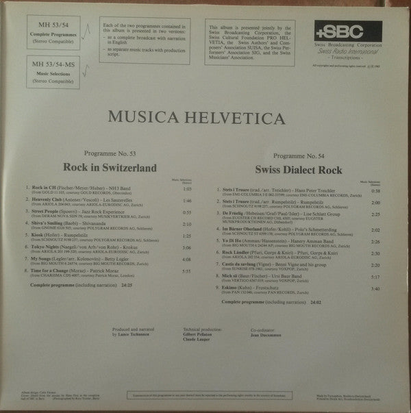 Various : Rock In Switzerland  (2xLP, Comp, Promo, Transcription)