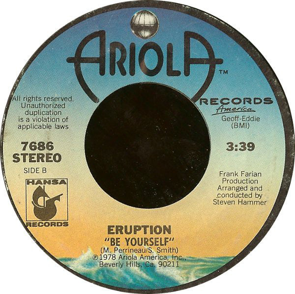 Eruption (4) : I Can't Stand The Rain (7", Styrene, Ter)