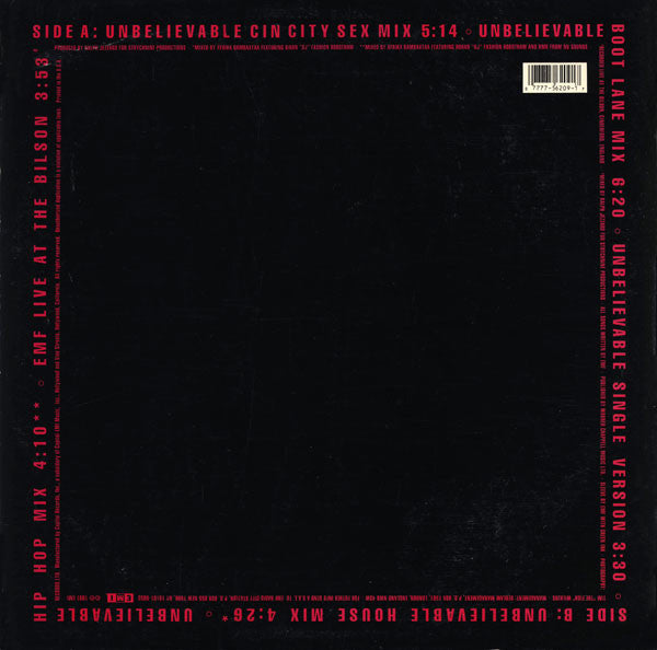 EMF : Unbelievable (Remix) (12")