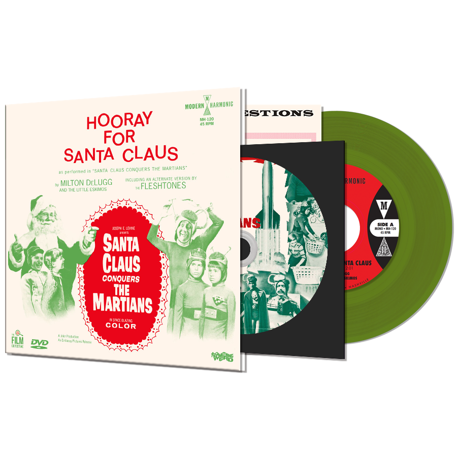 Milton DeLugg and the Little Eskimos - Hooray For Santa Claus (7", Martian Green Vinyl)